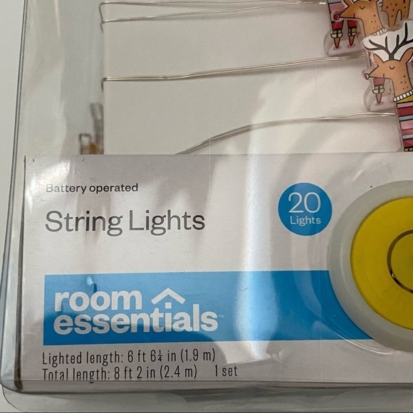 Target Room Essentials Reindeer String Lights 20 lights 6’ Battery Operated - Picture 3 of 5